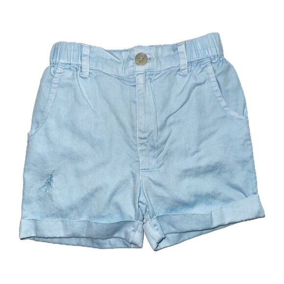 Organic Sky Blue Cotton Woven Collar Shirt and Bermuda Shorts, 6 - 12 months - Picture 7 of 11